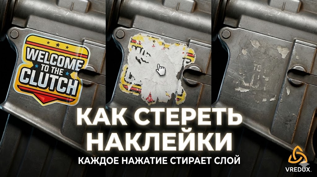 как снять наклейку в кс 2